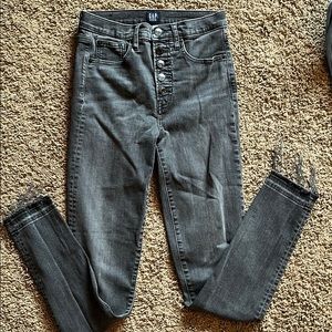 Gap black high waisted skinny jeans